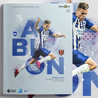 An image of the BHAFC match day programme front cover design
